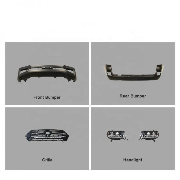 Black Edition Body Kit for 2008-2015 Land Cruiser 200 Upgrade to 2016/2019 Models