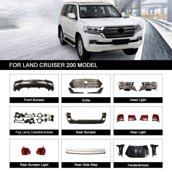 Body Kit for 2008-2015 Land Cruiser 200 Upgrade to 2016